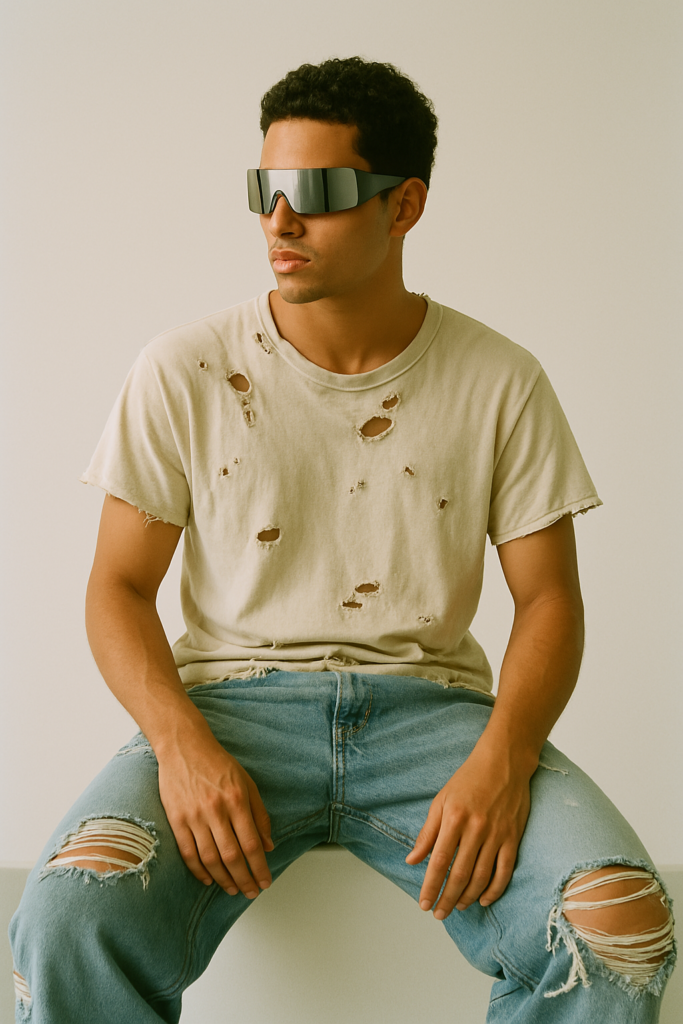 Denim: Distressed and Low-Rise
