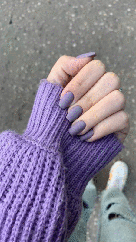 Simple Winter Acrylic Nails