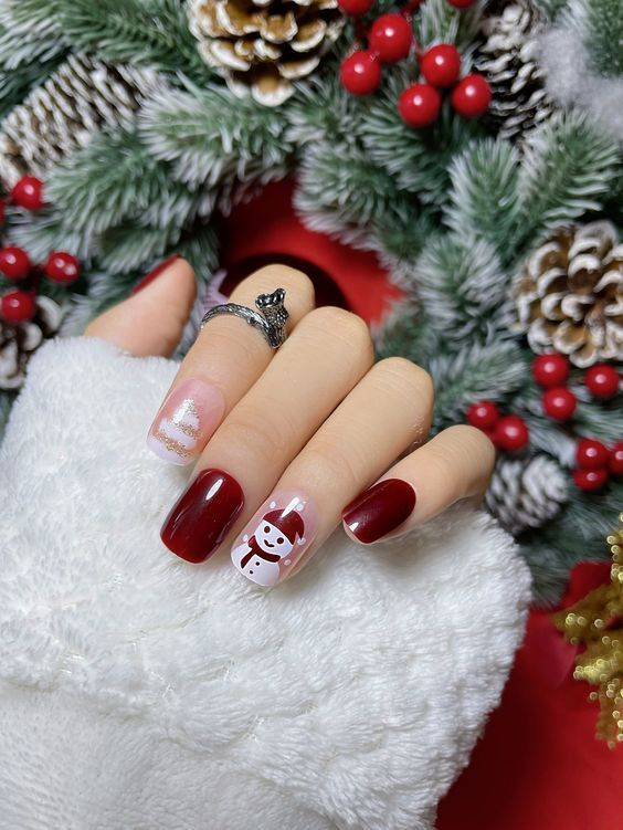 Short Nail Designs That Pack a Festive Punch