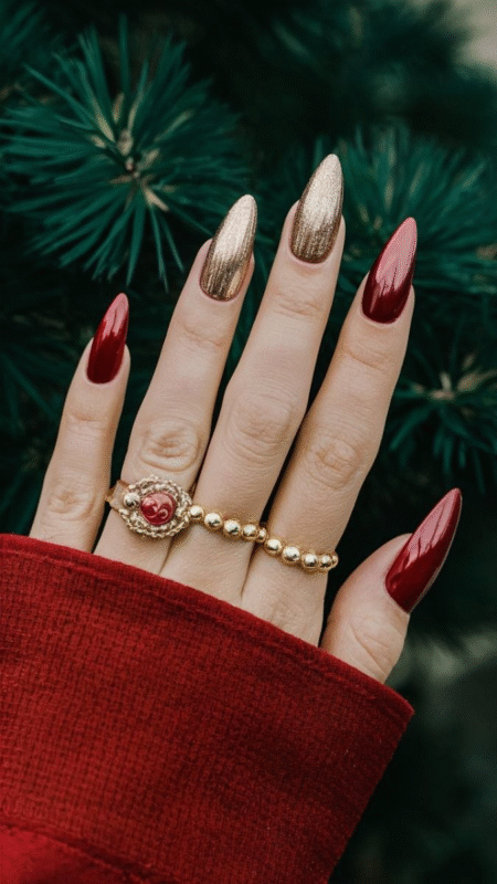 Ombre Holiday Magic Nails